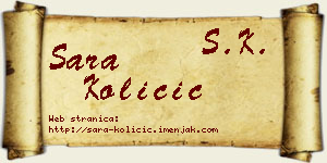 Sara Količić vizit kartica